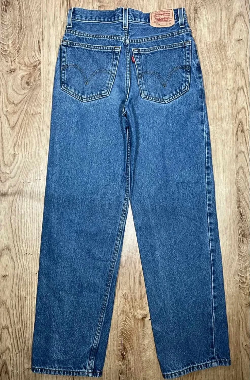 Jean Levi's 550 Relaxed Fit Unisexe W28 L32 Vintage 100% Coton Bleu délavé – photo 3